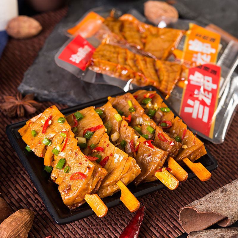 武冈卤豆干兰花串湖南特产香辣豆腐串干子休闲麻辣零食小吃兰花串牛肉