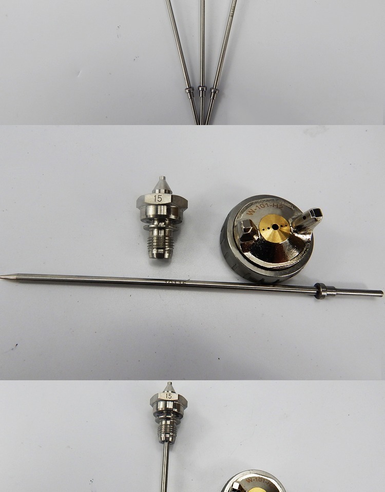 进口精品喷枪w-71 77/w-101喷漆枪配件喷嘴风帽枪针三件套 精品r/w71