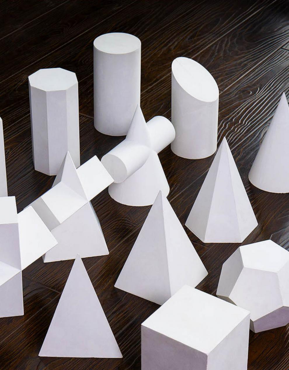 16个石膏几何体美术素描石膏像几何体模型大号几何体石膏几何体b套