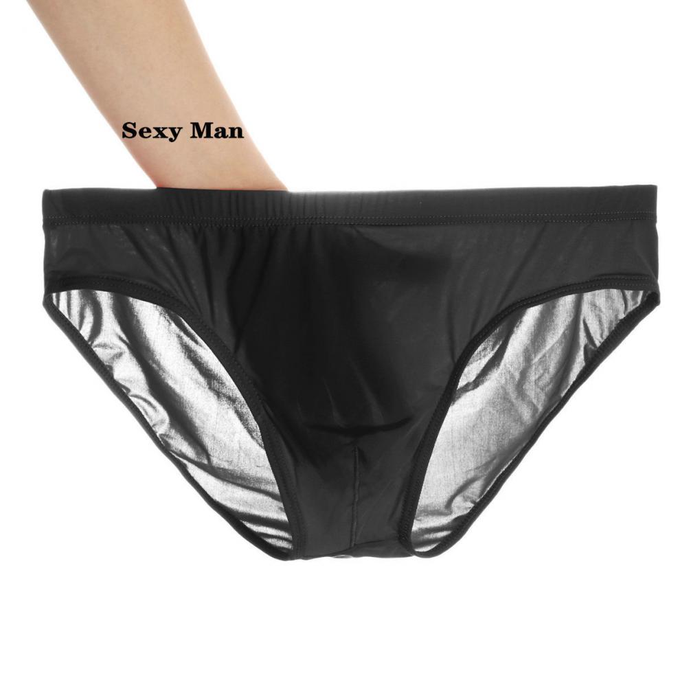 透明内裤男裸感透气冰丝男士内裤大码三角无痕2条组合2纯白m码100斤