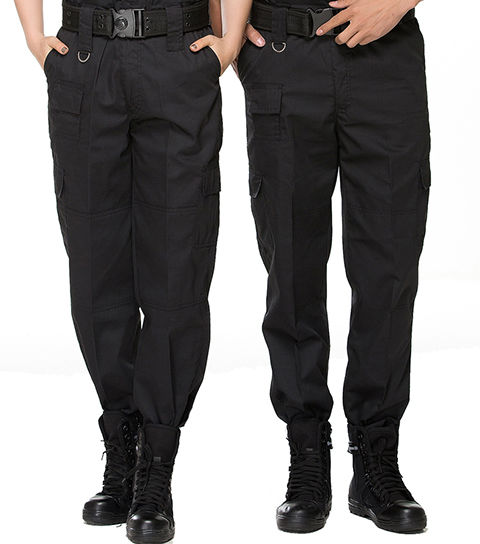 保安裤子男保安服工作裤春春秋耐磨多口袋黑色劳保裤作训服裤子 秋冬