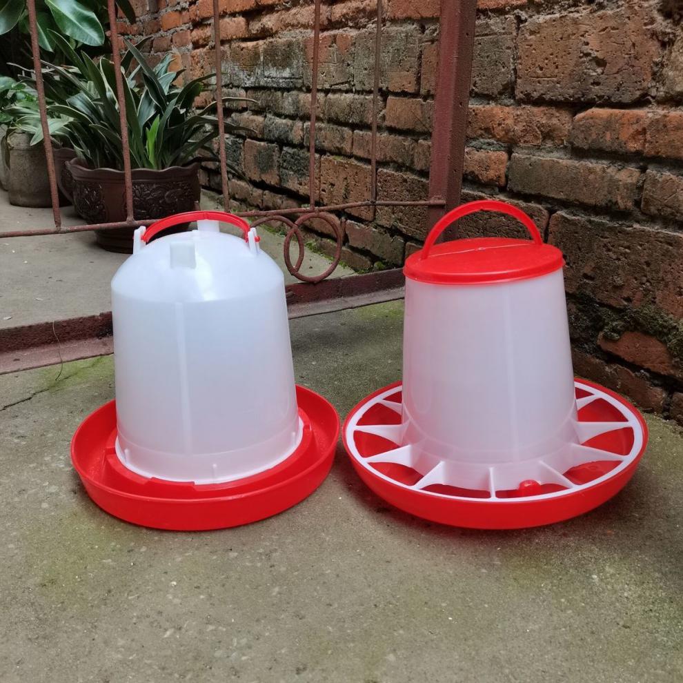 养鸡用加厚饲料桶喝水壶饮水器食桶食盆鸡鸭鹅自动下料桶饮水桶14升注