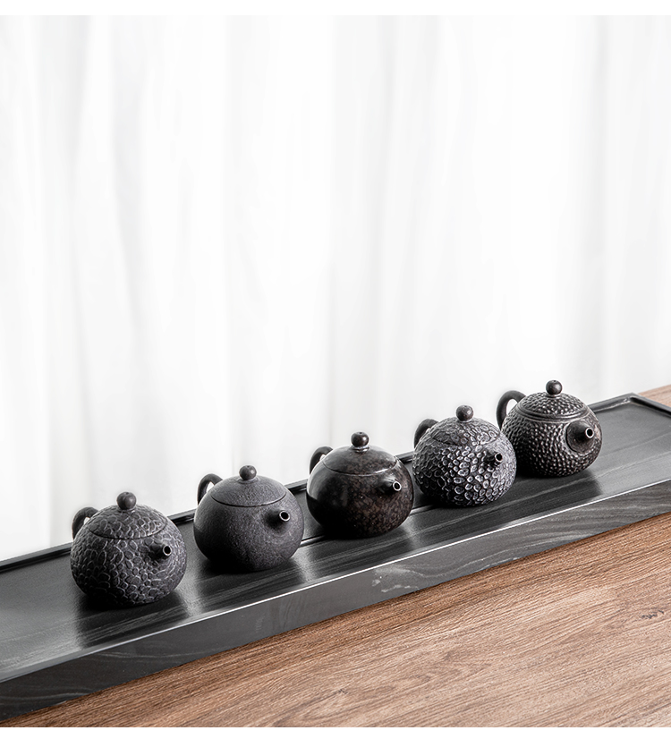 英族拾光 天然整块冰碛岩石头茶壶泡茶家用茶具单壶养生茶壶透光玉化