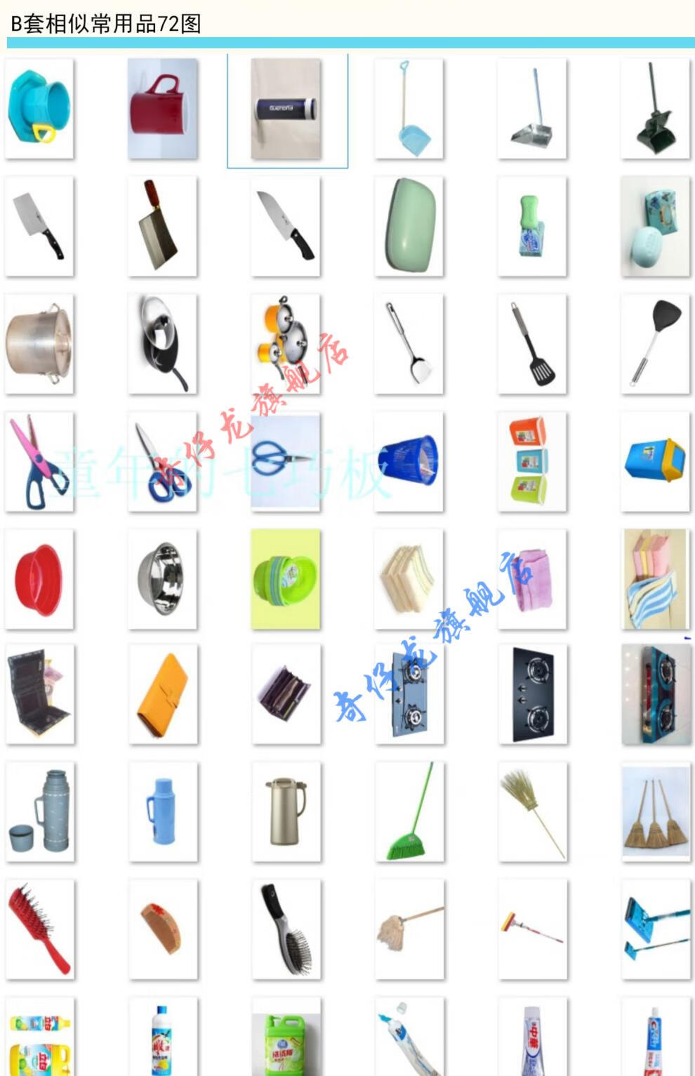 自闭症认知卡片动物食物日用品相似配对卡训练语言发育迟缓康复教具c