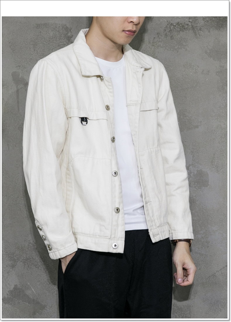 森马外套男春秋同款浅色宽松型工装服潮流装休闲牛仔衣潮牌夹克衣服