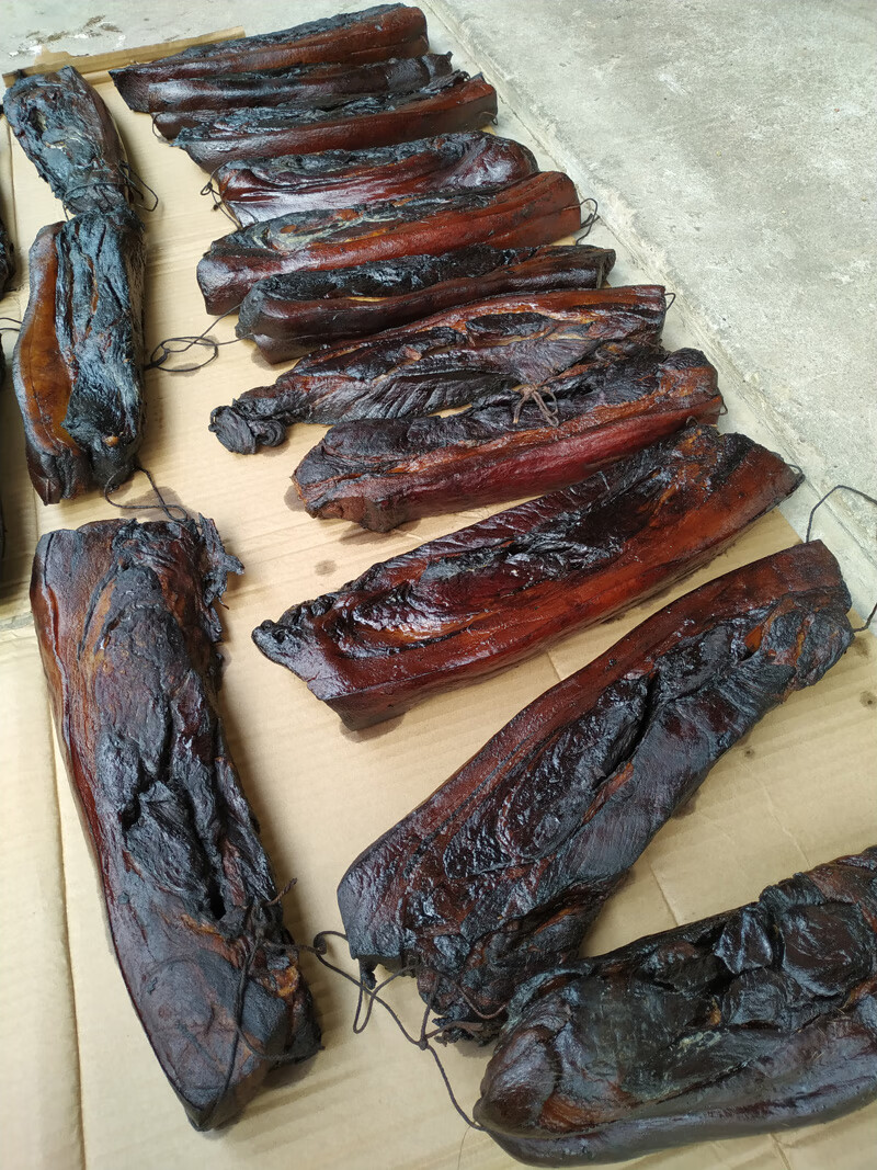 【500克】湖南特产乡里农家自制安化腊肉黑腊肉熏肉 黑腊肉熏肉【图片