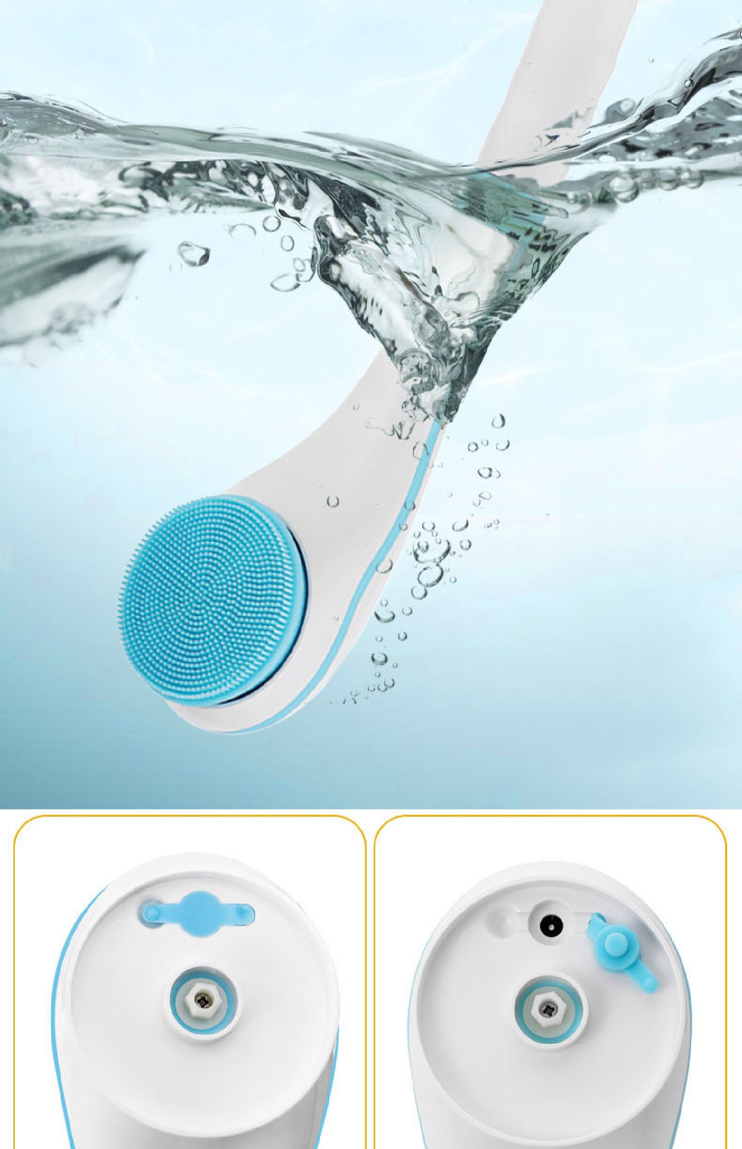 全自动电动洗澡刷沐浴刷搓背擦背刷长柄软毛刷刷背按摩搓澡神器粉色