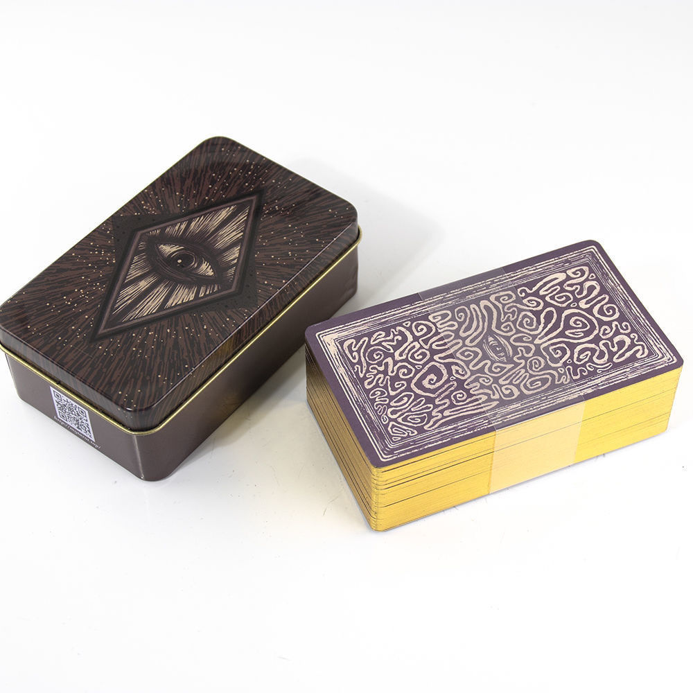 镀金边铁盒棱镜耀光塔罗牌light visions tarot桌游卡牌 班卓 铁盒