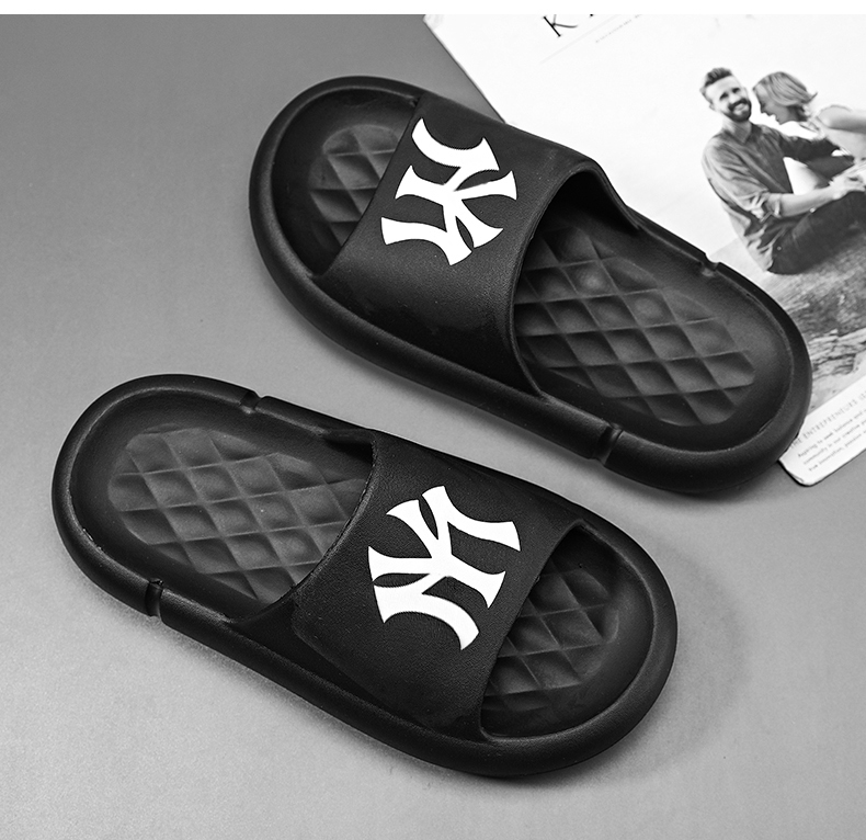 2022年夏新款ny拖鞋男外穿浴室防滑厚底踩屎感情侣凉拖沙滩室内同款