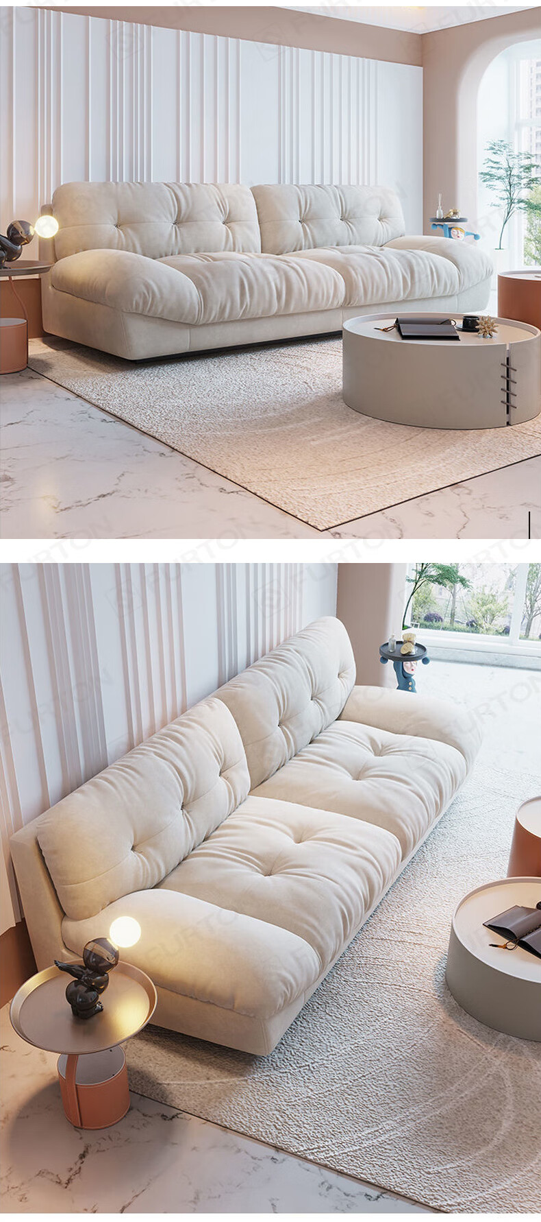 非同沙发非同baxter沙发意大利设计师milano米兰云朵沙发客厅三人位