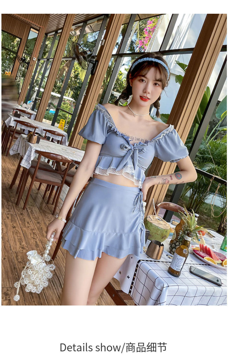 禾佳成女生泳衣少女孩初中生中学生韩版ins风保守显瘦遮肉日系泡温泉