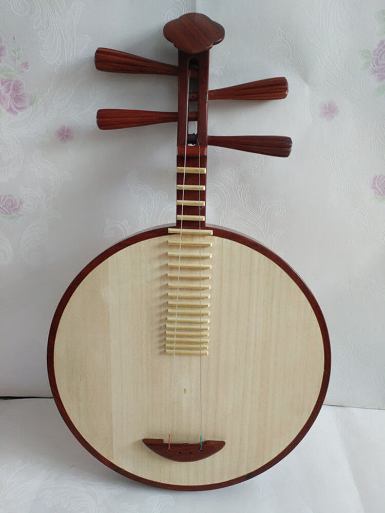 舒弗月琴 民族月琴 花梨月琴月琴西皮二黄京剧月琴乐器 椿木月琴( 琴
