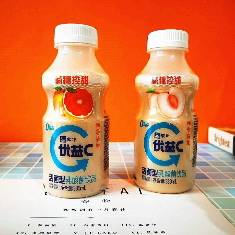 优益c酸奶330ml611瓶活菌型乳酸菌饮品益生菌发酵乳原味原味6瓶