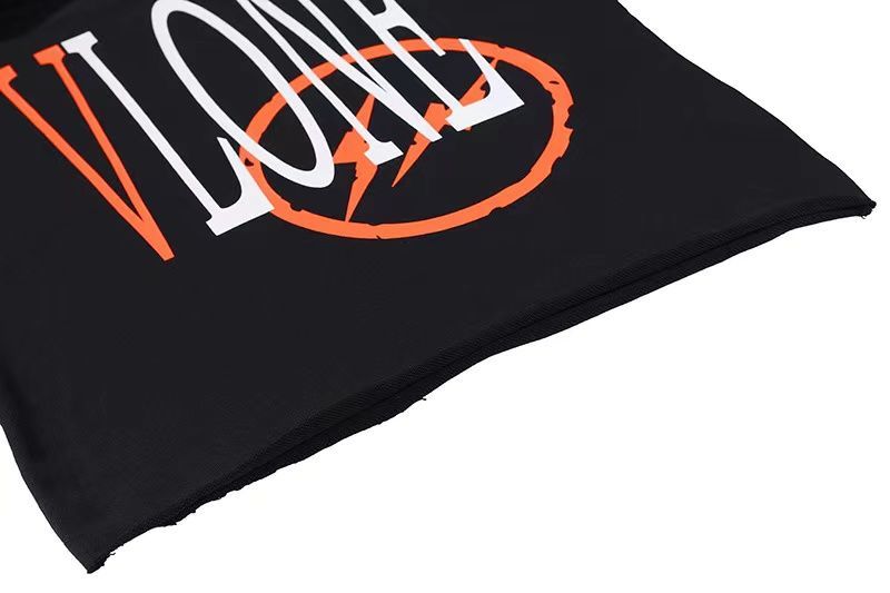 vlone同款高品质卫衣男女藤原浩friends限定大v下摆破坏情侣外套帽衫