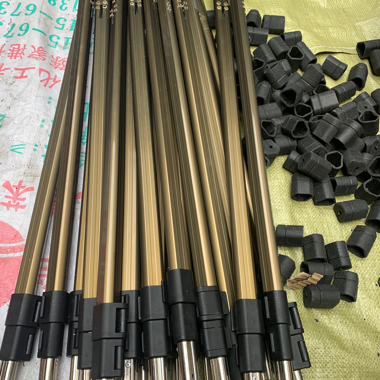 弹弓伸缩杆直拉杆三节伸缩长弹弓打窝器户外弹弓配件批发高精度扁皮