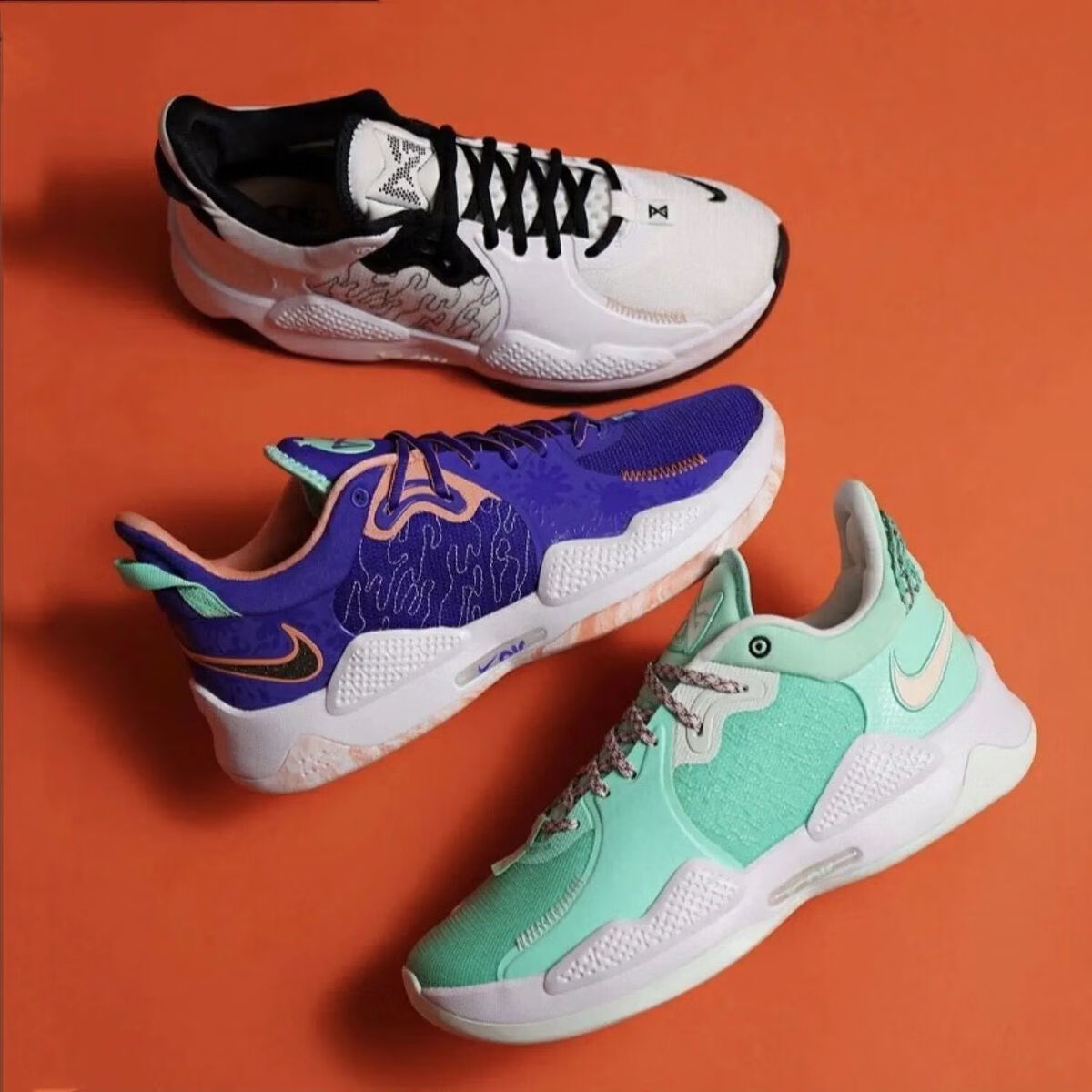 【保罗乔治5】新款pg5白蓝联名低帮男球鞋保罗乔治5代内置zoom pg5白