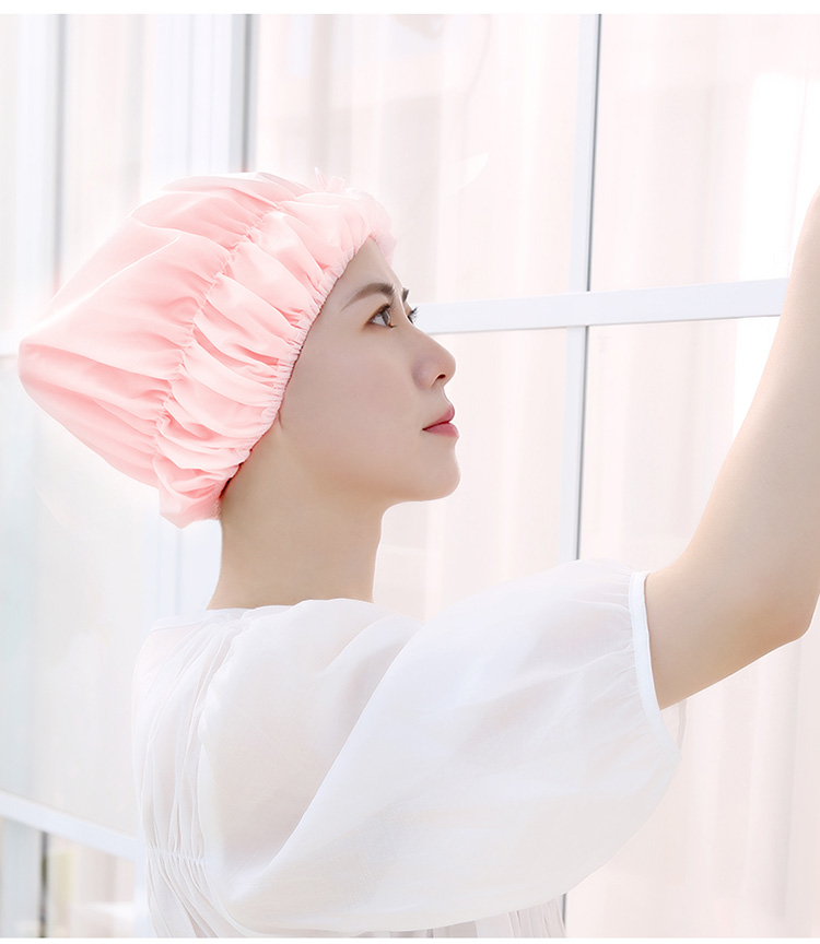 洗头发帽子老人 日本防水浴帽洗澡沐浴头发罩加厚头套洗漱洗脸洗发防