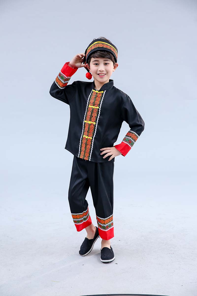56个少数民族服装儿童男童男学生大集合长袖风幼儿园1