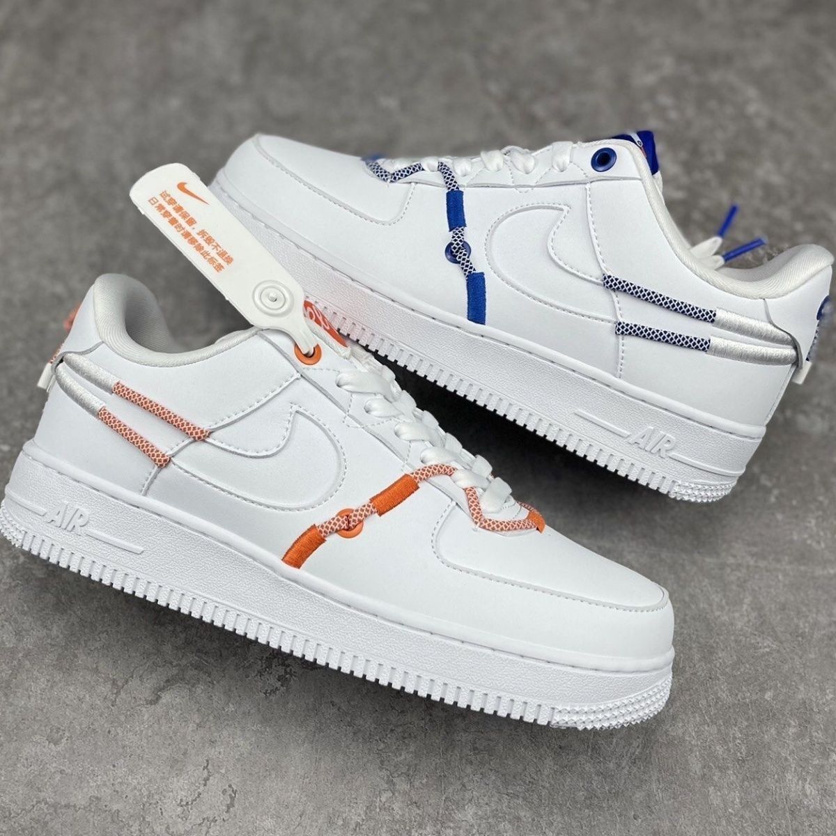 force 1 xl鸳鸯 空军一号低帮 运动板鞋dh440 白蓝橙 42【图片 价格