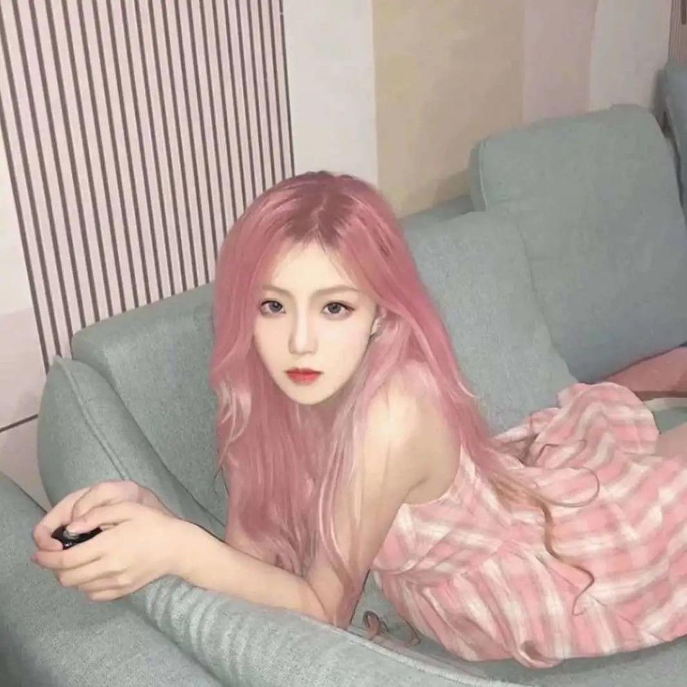 粉色系2022流行黄皮显白染发膏樱花粉芭比粉渣女粉淡粉西柚粉仙女粉