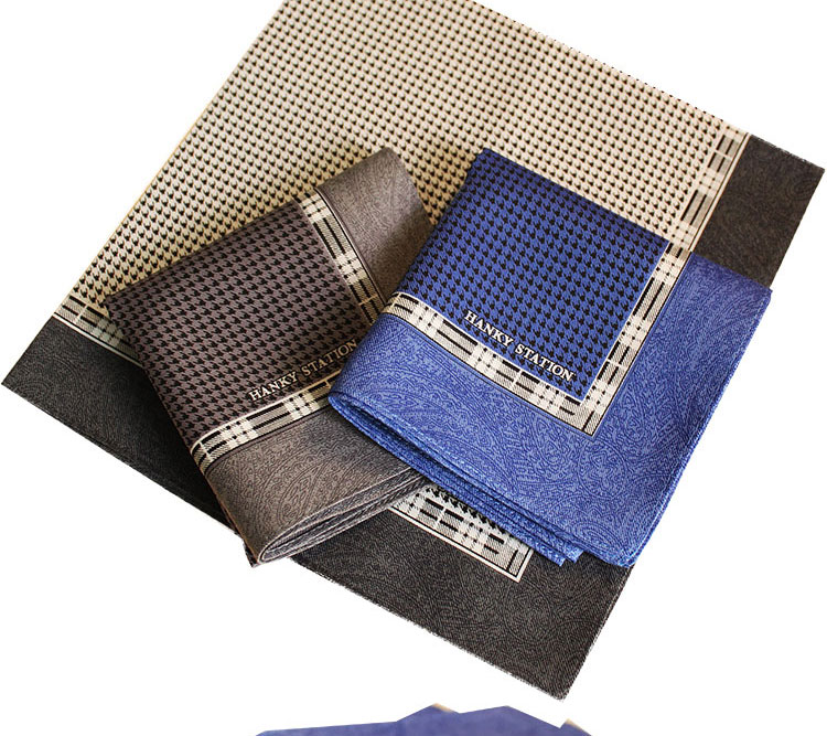 手绢礼物复古经典小方巾复古印花手帕精美随身手帕男士英伦怀旧经典