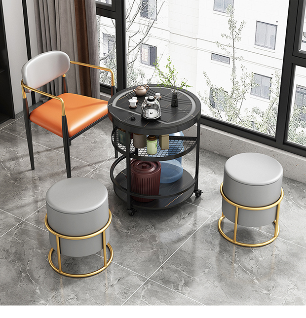 移动茶台烧水壶一体家用阳台泡茶台轻奢可移动泡茶桌小户型家用阳台