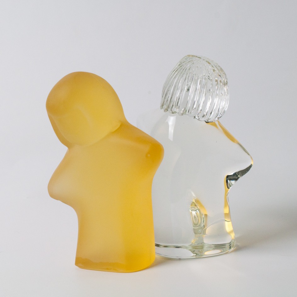 傻妞 水晶玻璃居家摆件魔幻娃娃无能量款手机傻妞道具收藏礼物 c品:磨