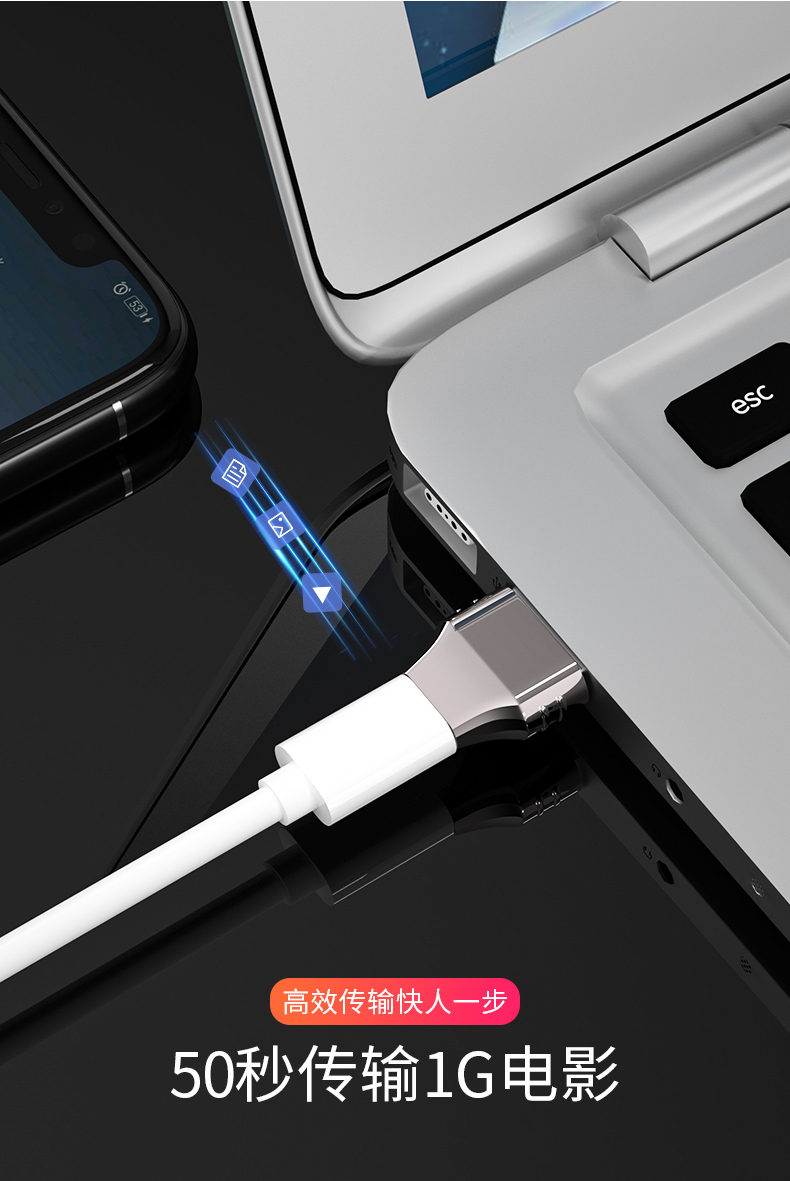 mogdey适用苹果12数据线转换头iphone11充电宝tpyec接口tapc手机充电