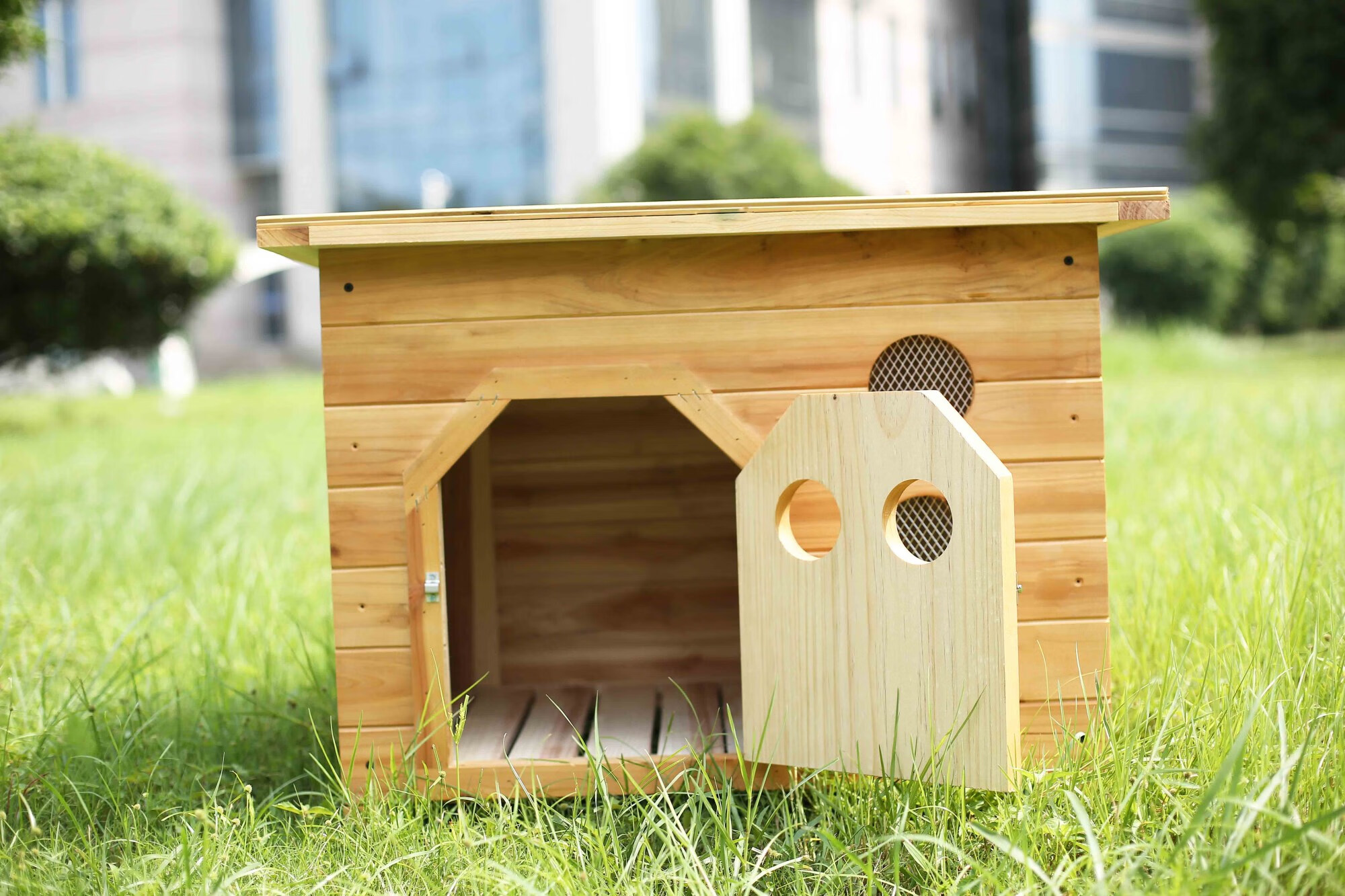 凯蒂奥 实木狗屋防雨狗窝防水狗窝金毛泰迪窝室外室内狗屋户外大型犬