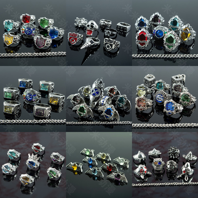 动漫家庭教师戒指指环彭格列西蒙玛雷地狱戒指指环ver周边指环胸章四