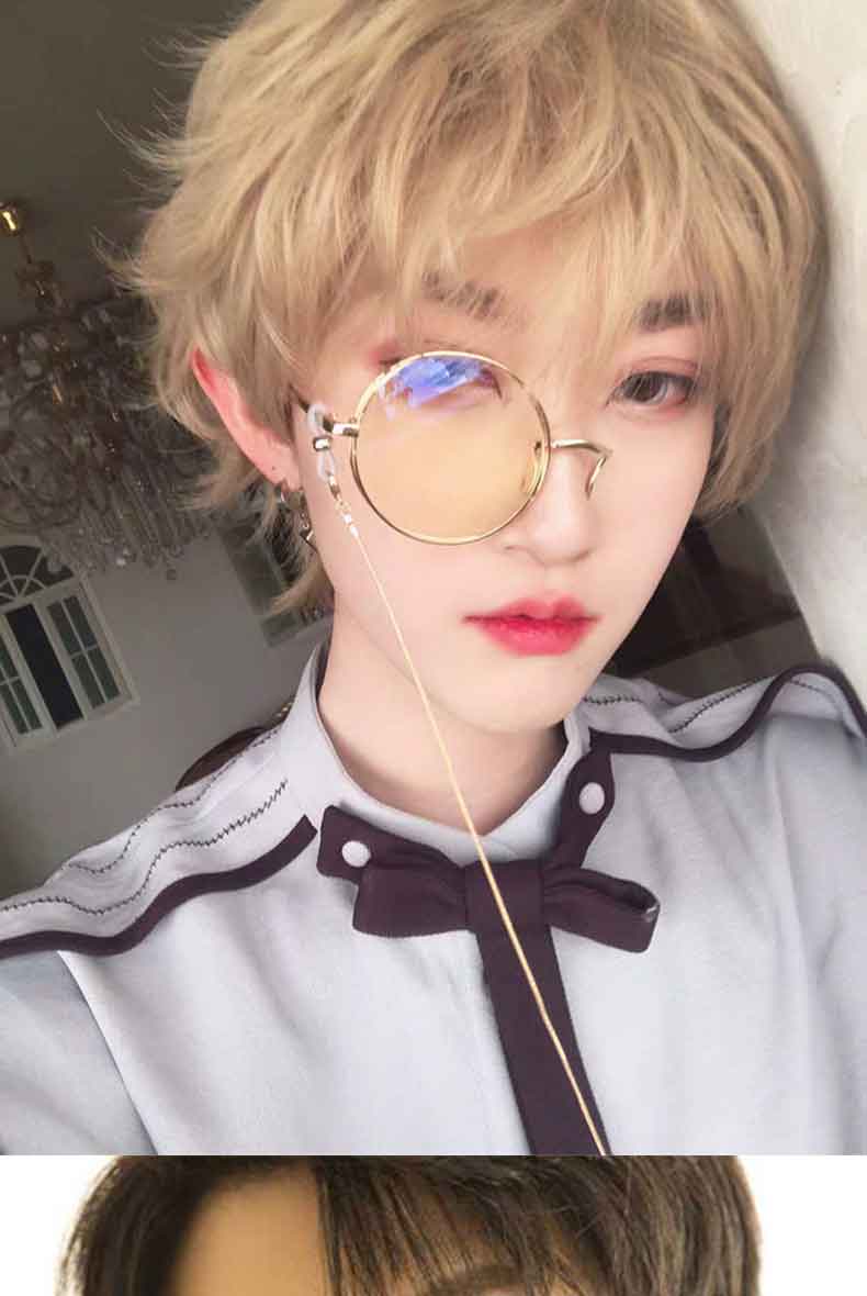 资本家单片单眼眼镜 右眼复古 阿蒙儿童英伦夹鼻单边镜片可配度数