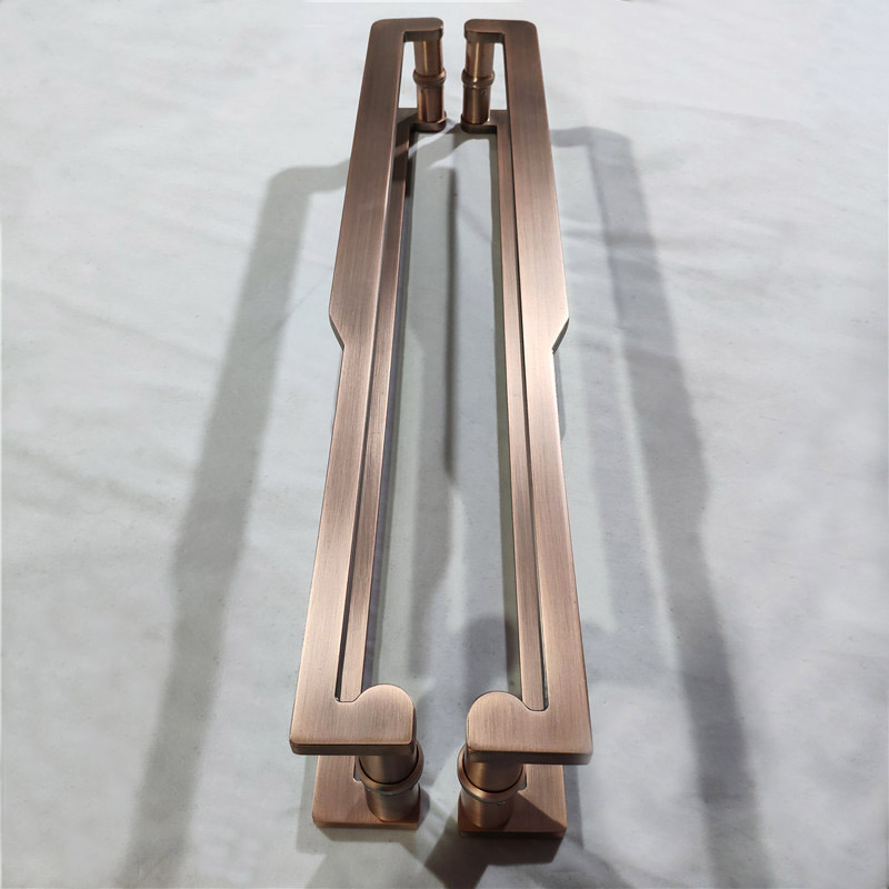 玻璃门拉手简约中式仿古大门拉手别墅双开门推拉木门把手黑色青古铜