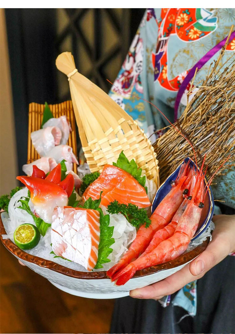 刺身摆盘装饰竹编制品日韩料理菜品装饰摆盘点缀海鲜姿造创意盘饰日式