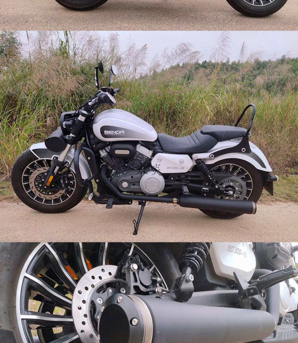 适用奔达rock灰石300摩托车排气管改装声浪低沉消音器筒装饰配件 刹车