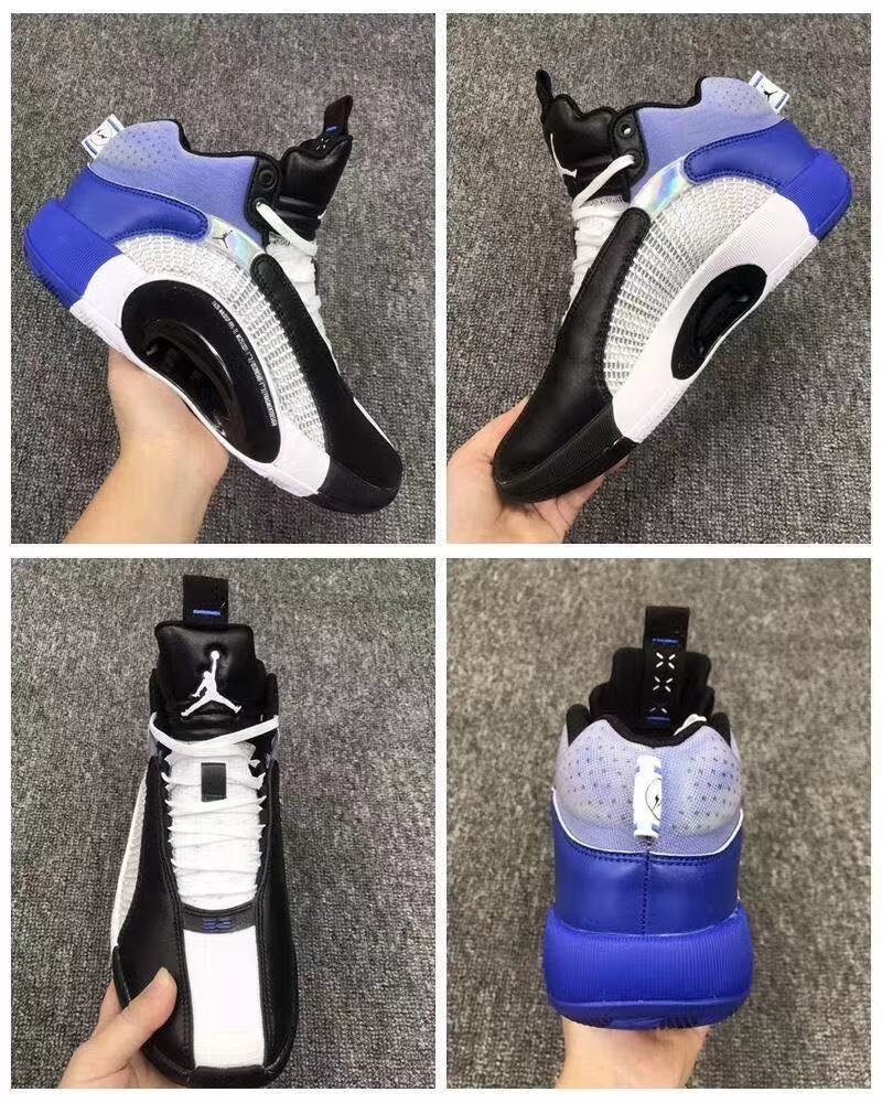 乔35代篮球鞋兵马俑aj35白蓝灰蓝红郭艾伦气垫实战靴运动男女 首发 36