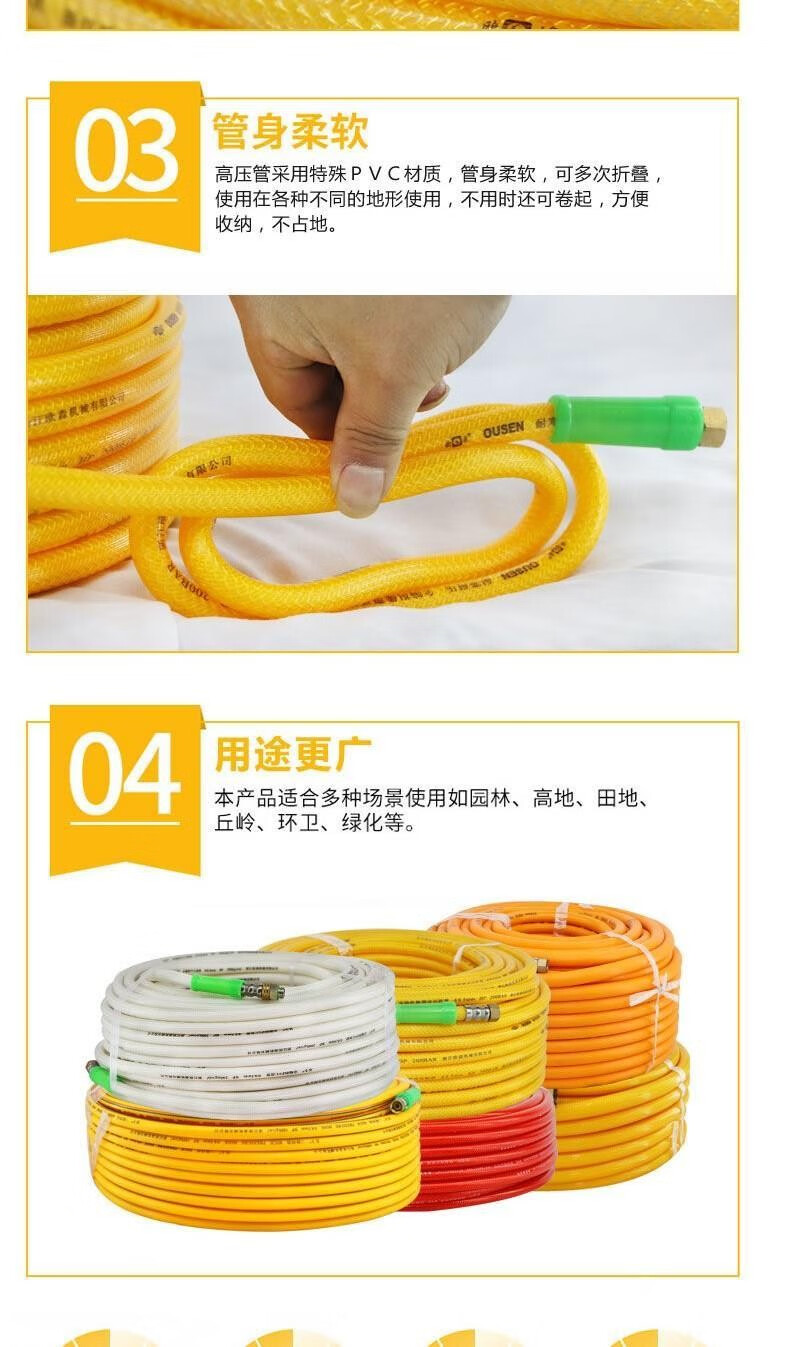 三胶四线打药管农用喷雾软管打药机高压水管橡塑全编织防爆农药管 超