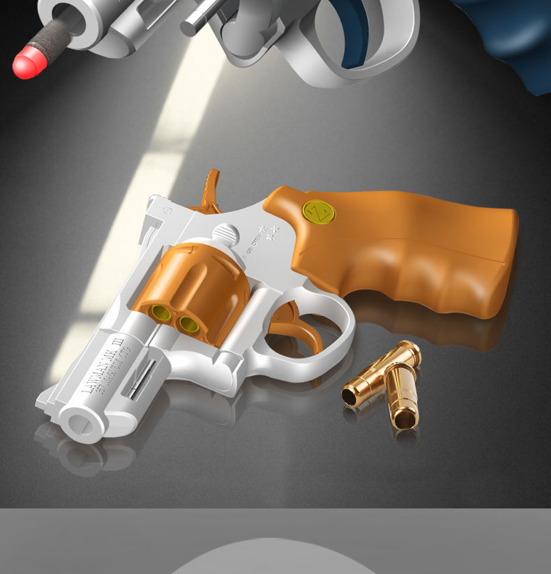 京选推荐左轮小月亮左轮zp5软弹炝转轮可发射软蛋柯尔特手炝儿童玩具