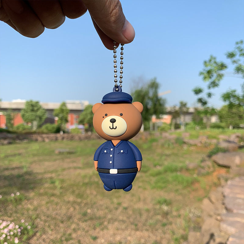 誓从新品邢克垒小熊钥匙扣女可爱书包挂件饰品情侣钥匙链挂饰闺蜜小