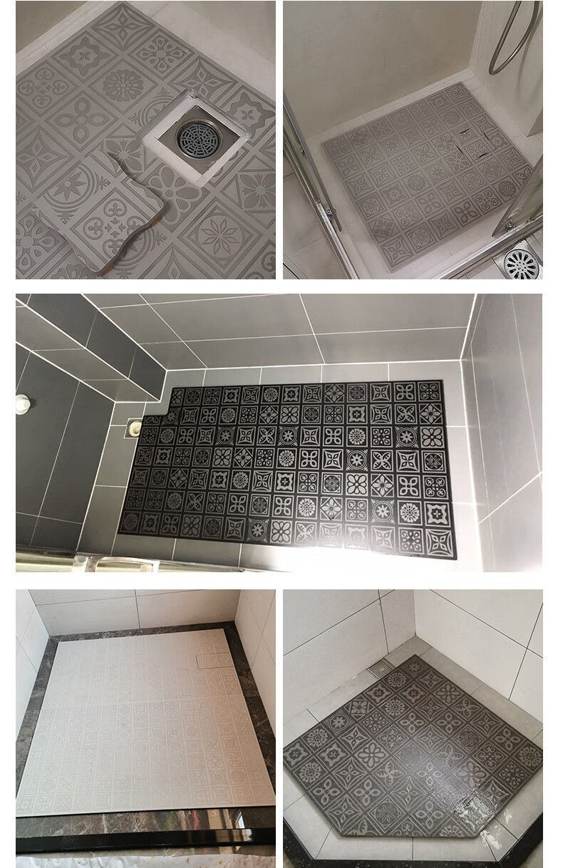 浴室通体砖洗澡间脚踏石淋浴房地板厕所瓷砖900900卫生间防滑砖900900