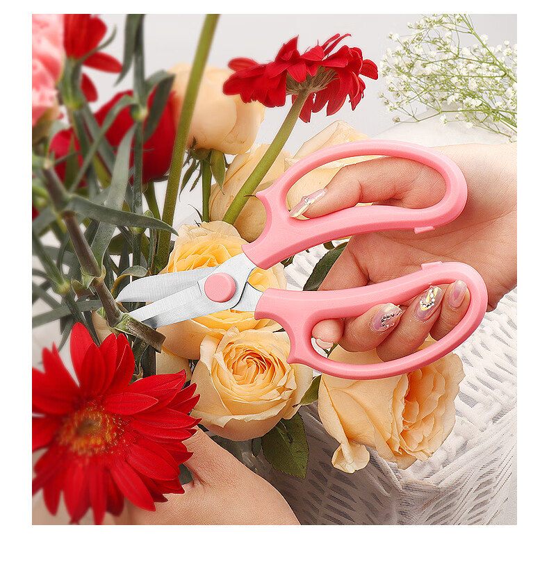 园艺剪刀枝鲜花花卉花艺师专用剪子工具贝千库弘401黑色平头剪