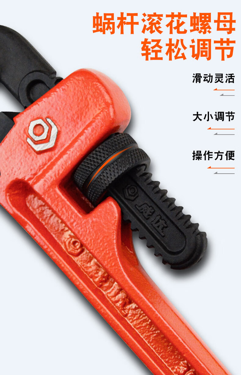 工业级重型管子钳大开口快速水暖喉钳18寸大号水管钳扳手新式重型18寸