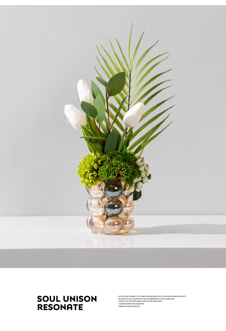 洗手台花艺仿真花绿植花艺假花洽谈桌花样板房商场浴室洗手卫生间洗漱