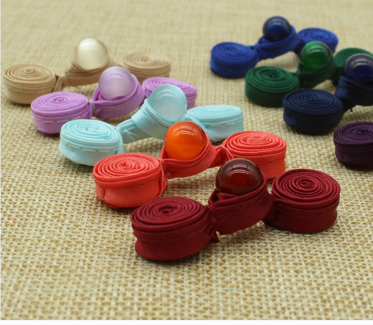 涧冰盘扣扣子玉珠盘香扣旗袍唐装汉服古典上衣手工盘纽服装辅料深灰色