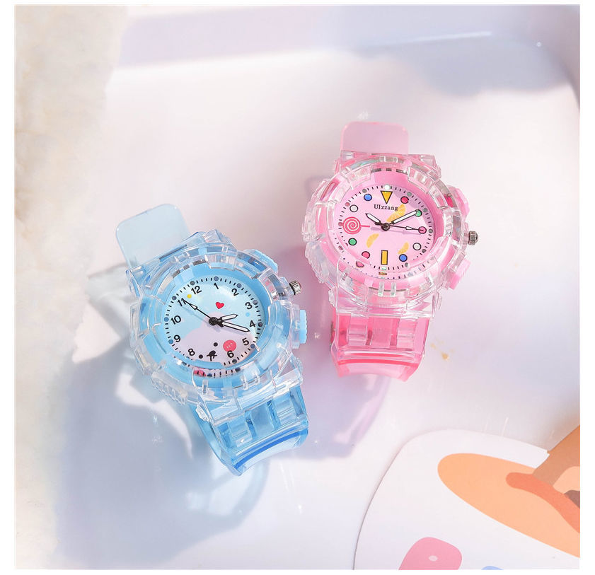 gioio透明儿童手表玩具女孩少女心ins初中小学生日系闺蜜果冻可爱创意