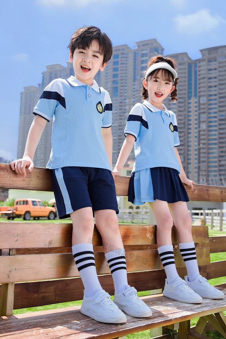 小学生校服夏季儿童套装短袖短裤运动两件套初中高中毕业服拍照六年级