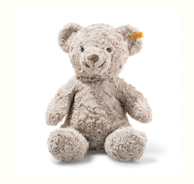 steiff史戴芙德国进口毛绒公仔honeyteddybear小熊玩偶浅灰色honey48