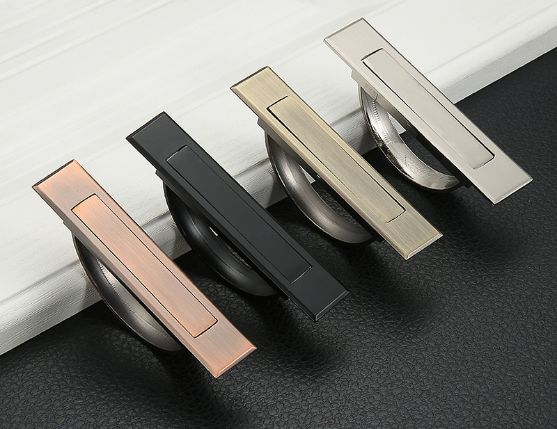 抽屉拉手衣柜门暗藏平拉手现代简约免开槽明装隐形暗把手轻奢翻盖998