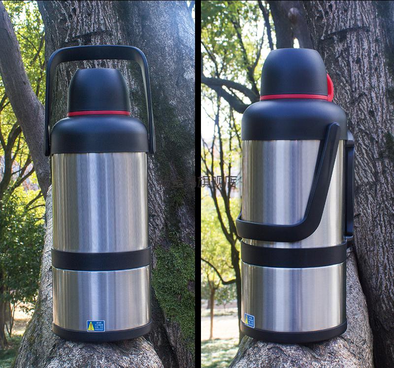 天牛保温壶5升旅行保温大容量户外3000ml车载水壶大号便携瓶4l金色4升