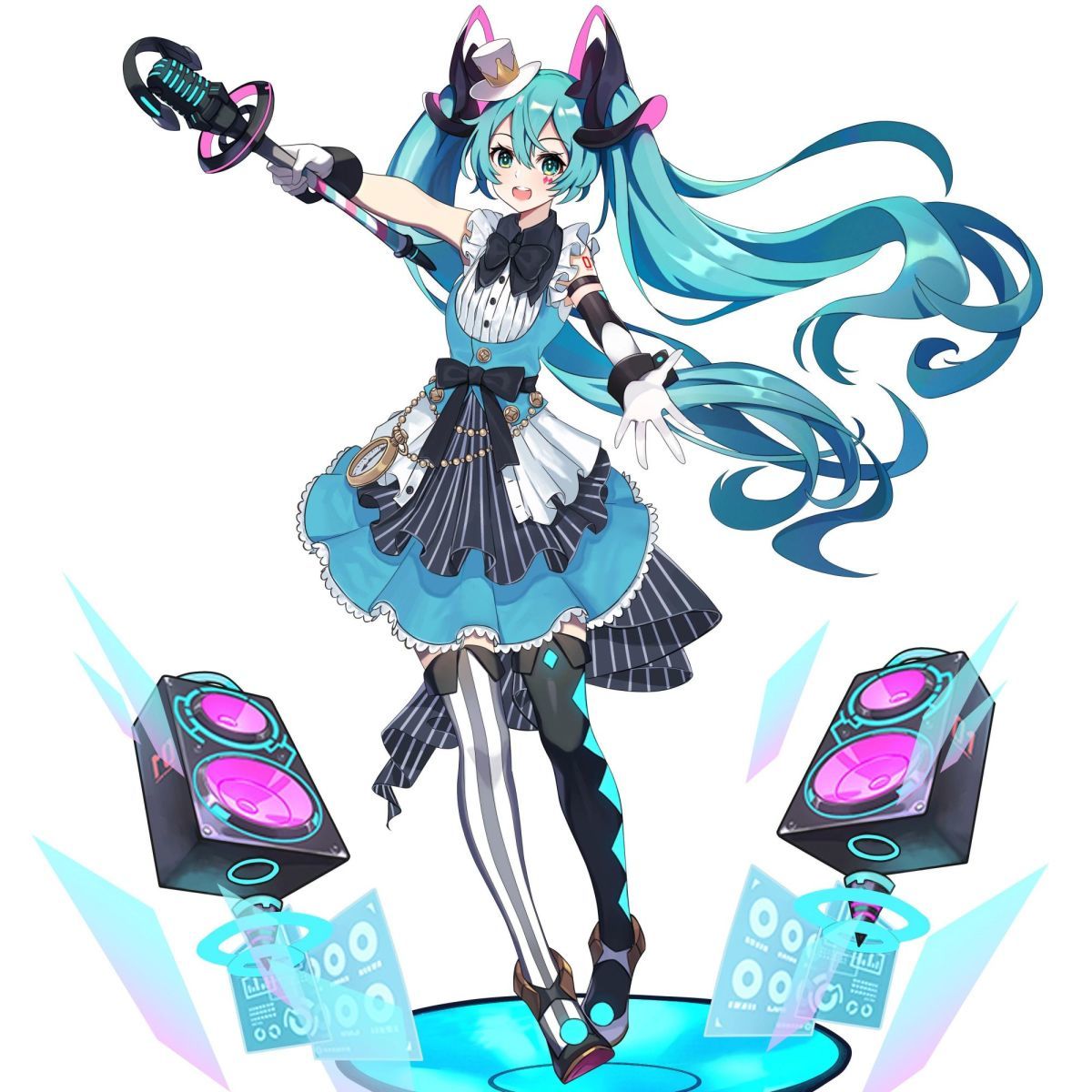 艺可恩初音未来周边立牌二次元动漫人形摆件miku公主殿下学生礼品花月