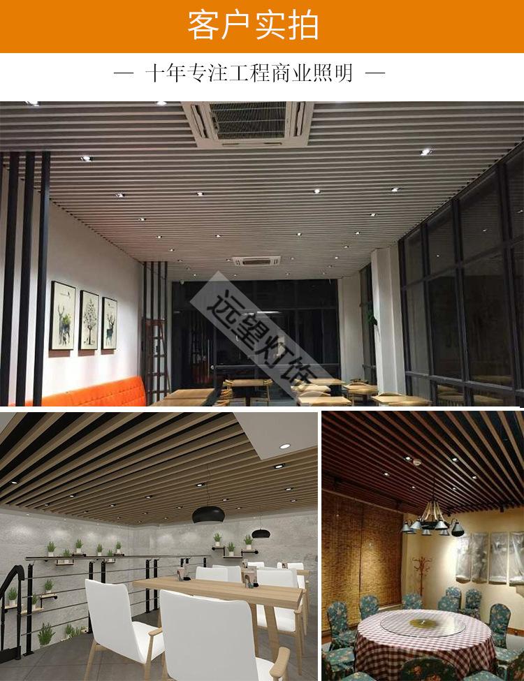 铝方通吊顶专用射灯led双头方形木方通筒灯明装商场商用cob斗胆灯铝方